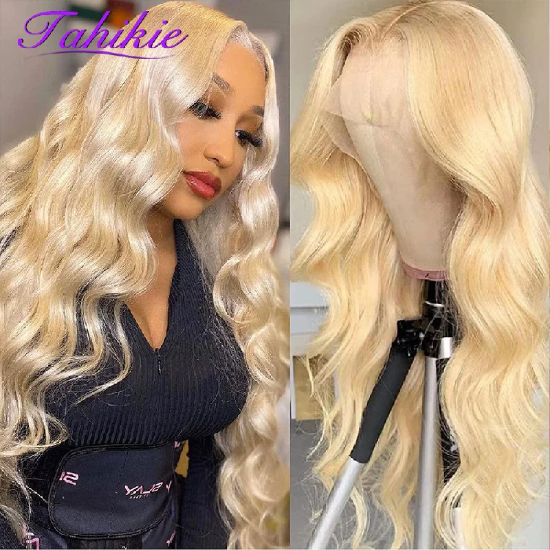 613 Blonde Lace Front Wig Human Hair HD Transparent 13x4 13x6 Body Wave Lace Frontal Wigs For Women 4x4 Closure Wig Remy Hair