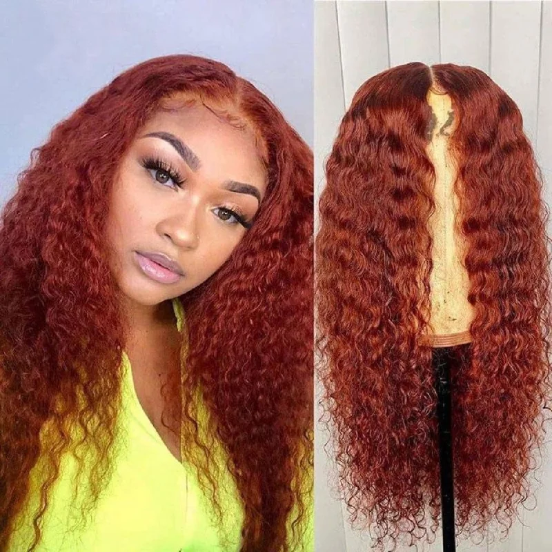 ANILA | Ginger Orange Preplucked Virgin Human Hair Lace Wig