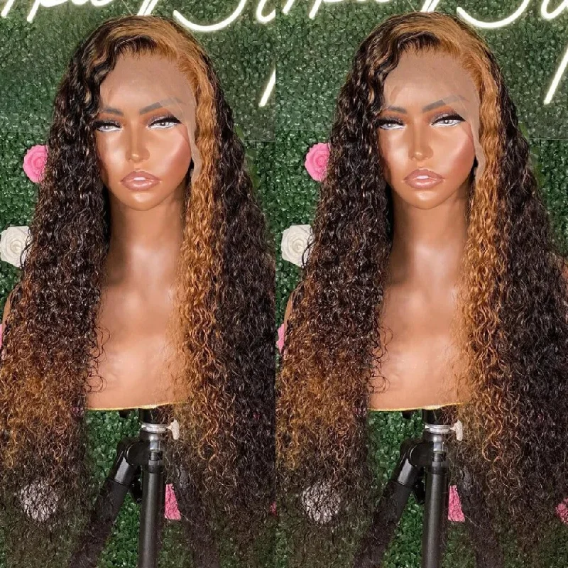 Hanna | 13X6 Lace Front Highlight Water Wave Human Hair Wig