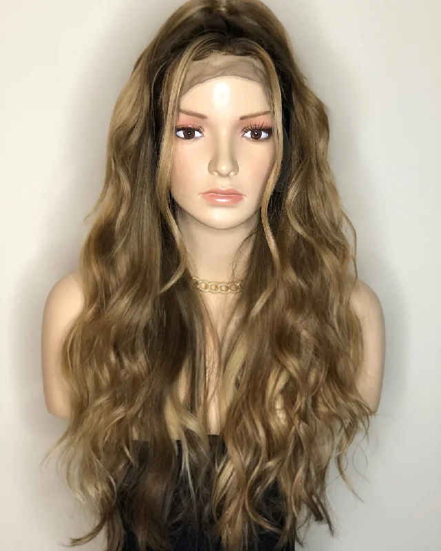 Highlight Body wave Wig 10- 30 Inch Human Hair Wigs Brazilian Virgin Hair 360 Lace Frontal Wig