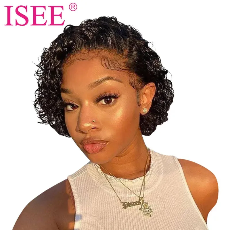 13X4X1 lace pixie curly wig