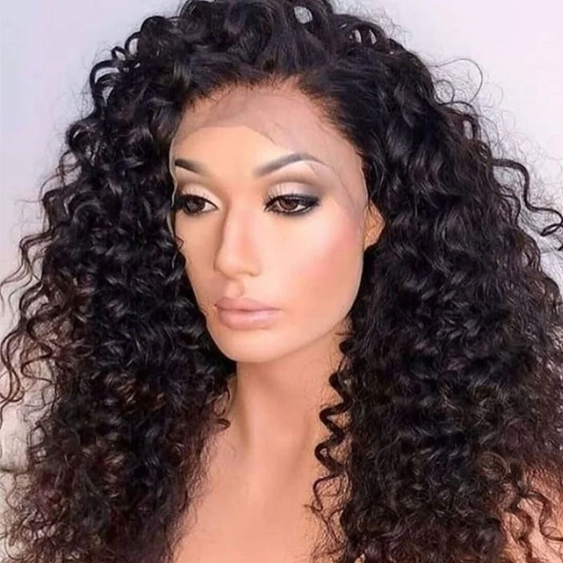 kinky curly virgin human hair glueless full lace wigs human hair 13x4 13x6  hd lace frontal wig braided wigs lace front