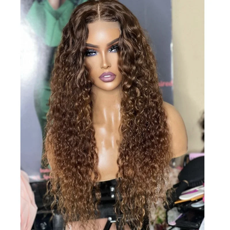 ombre color kinky curly virgin human hair 13x6 hd human hair lace front wig for black women 360  wig human hair lace front wigs