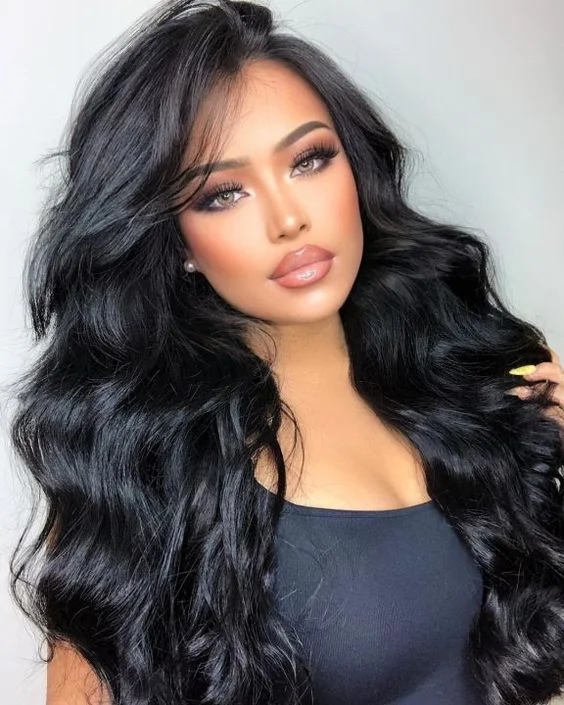 Pre-plucked 13x4 13x6 Lace Front Wigs Body Wave HD Transparent Natural Black Color Brazilian Human Hair wigs for black woman