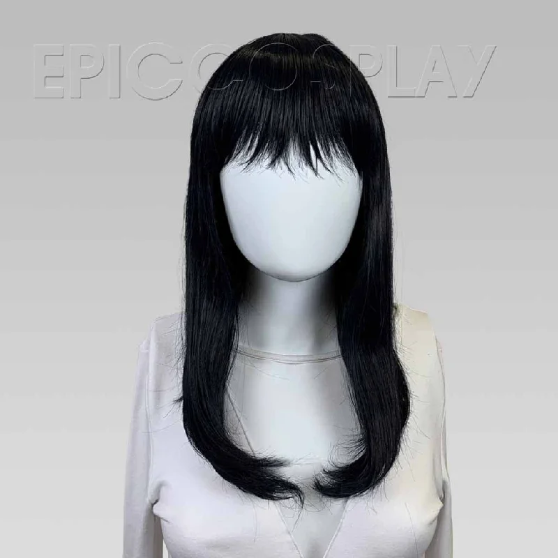 Signature – Black Blue Medium Length Wig with Bangs