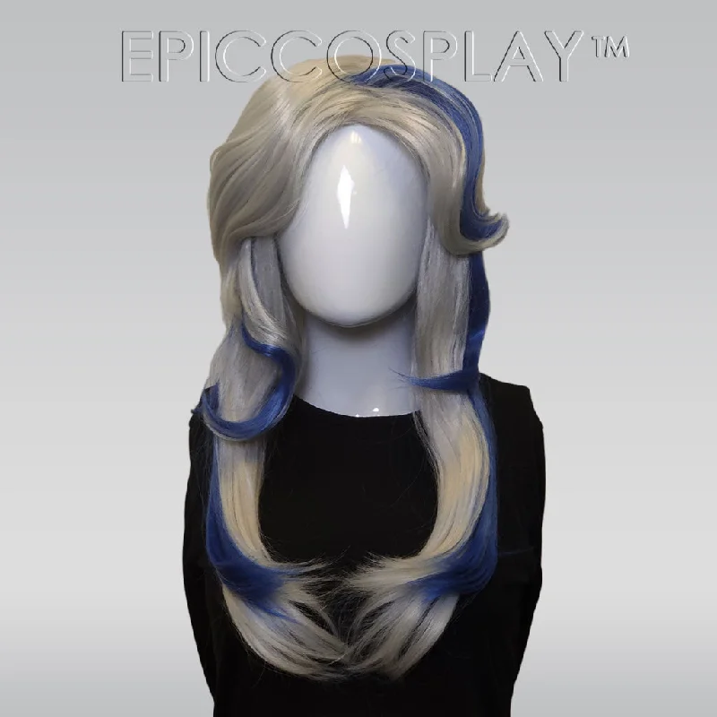 Signature - Silver and Royal Blue Multi Layer Wig