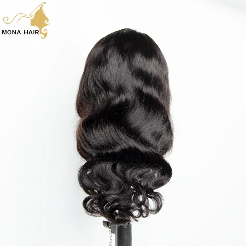 Body wave transparent lace frontal wig density 180