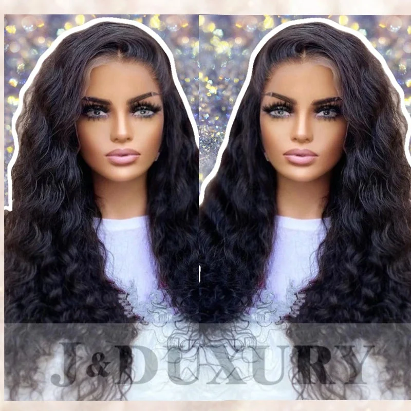 wholesale hight quality brazilian hair HD lace closure 13x6 frontal wigs for black women loose deep wave human hair wig