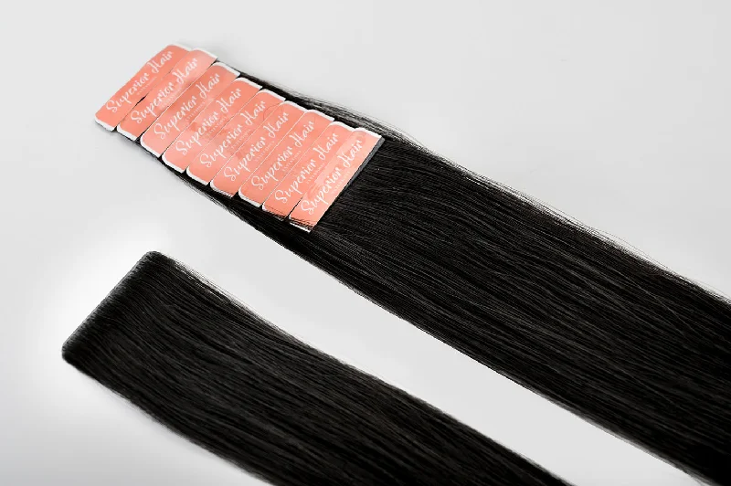 #1 Jet Black Invisi Tape Hair Extensions