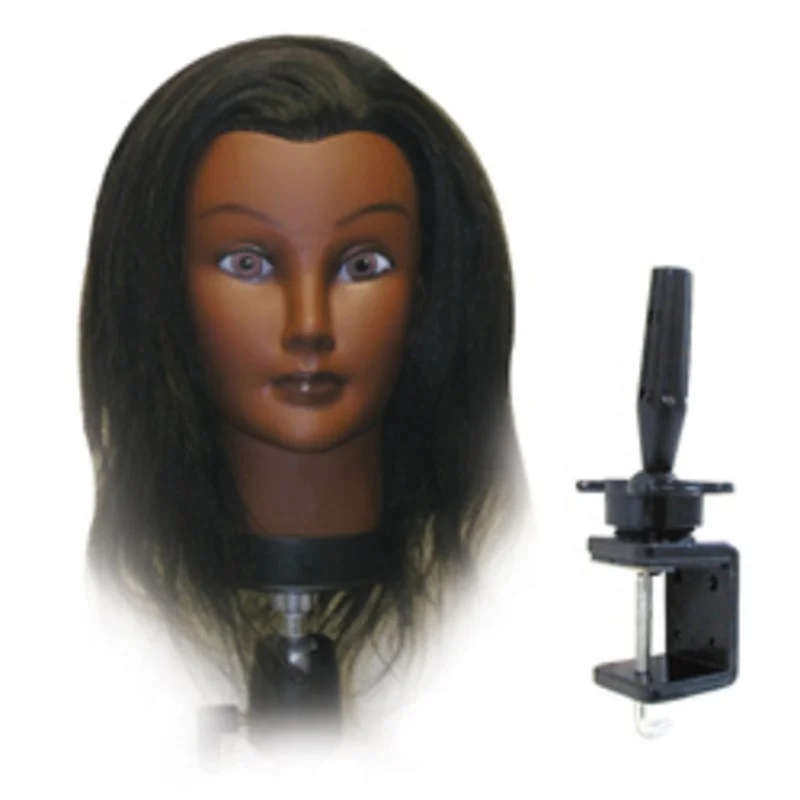 CELEBRITY HAIR MANIKINS WHITNEY ETHNIC 100% HUMAN HAIR WITH HOLDER