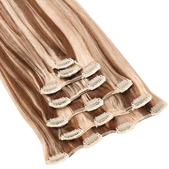 #4/613 Clip In Hair Extensions 7PCS