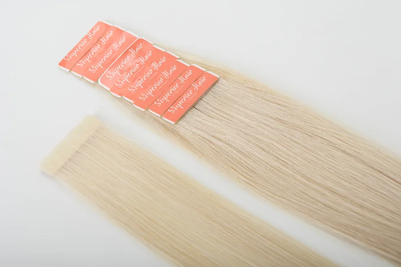 #60 Whitest Ash Blonde Invisi Tape Hair Extensions