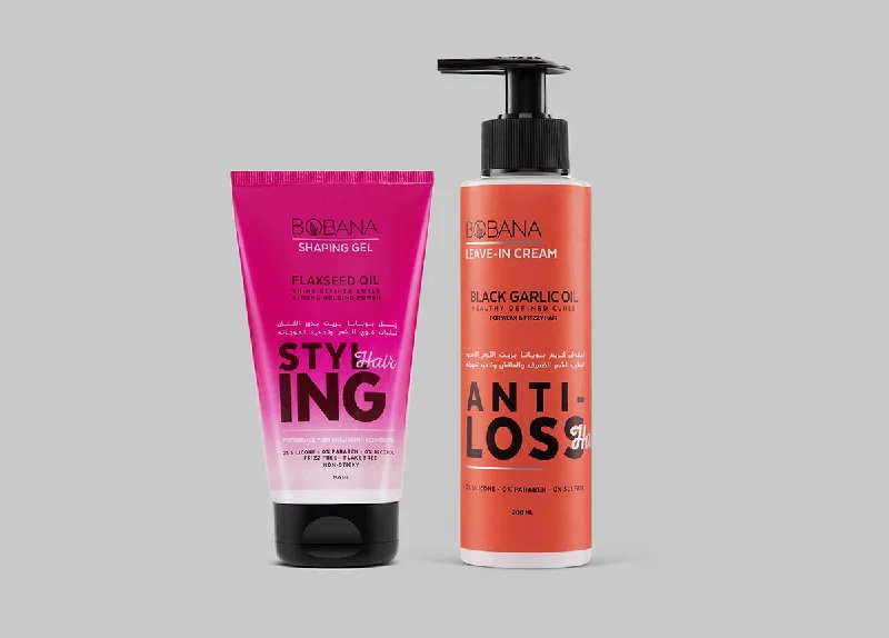 Bobana Anti-Loss Curly Routine Bundle (Strong Hold)