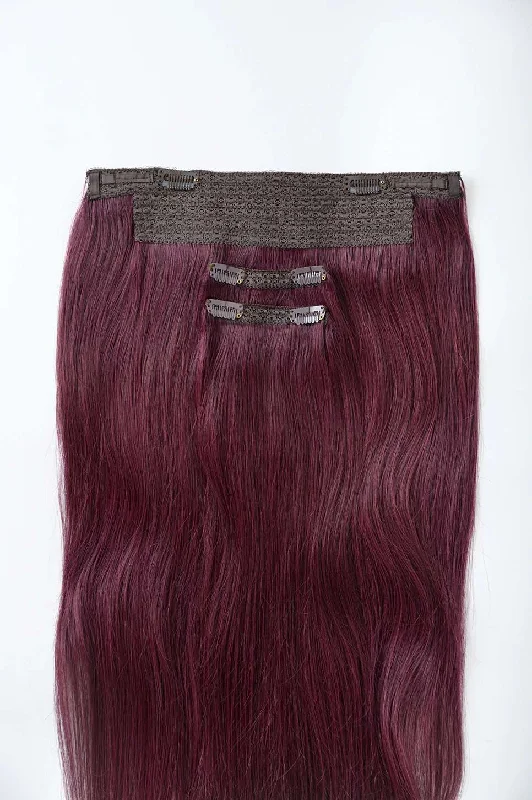 #Burgundy Classic Halo Hair Extensions