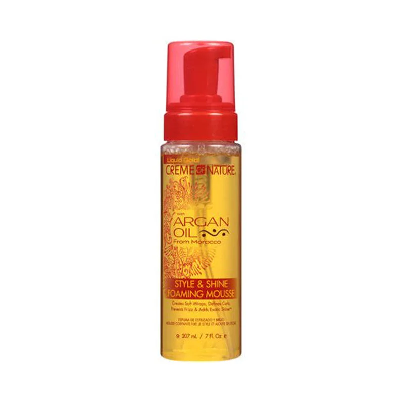 CREME OF NATURE ARGAN OIL Style & Shine Foaming Mousse 7oz