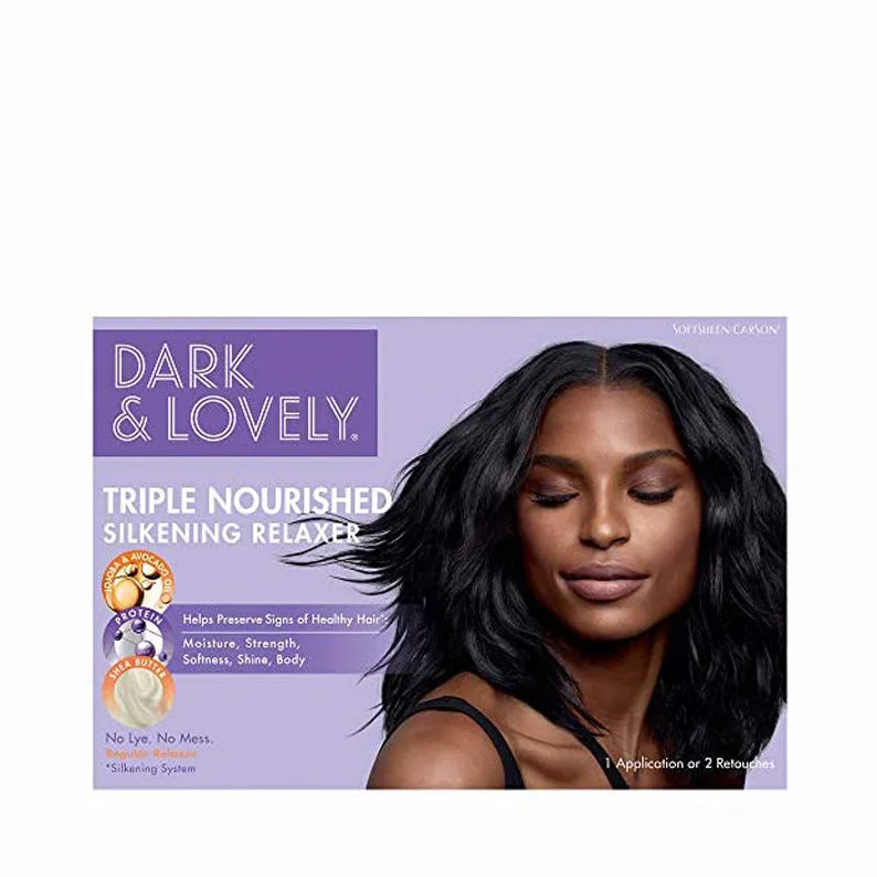 DARK AND LOVELY Triple Nourished Silkening Relaxer Kit - Regular