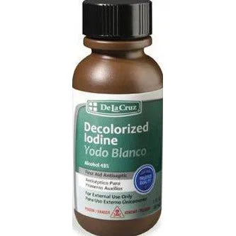 De La Cruz Decolorized Iodine First Aid Antiseptic – 1 Fl Oz