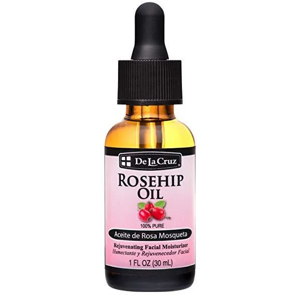 De La Cruz Pure Chilean Rosehip Oil, Cold Pressed, Bottled in USA, Facial Moisturizer, 1 FL. OZ