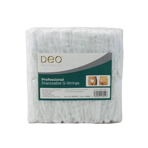 Deo G-String White, 50 Units Per Bag