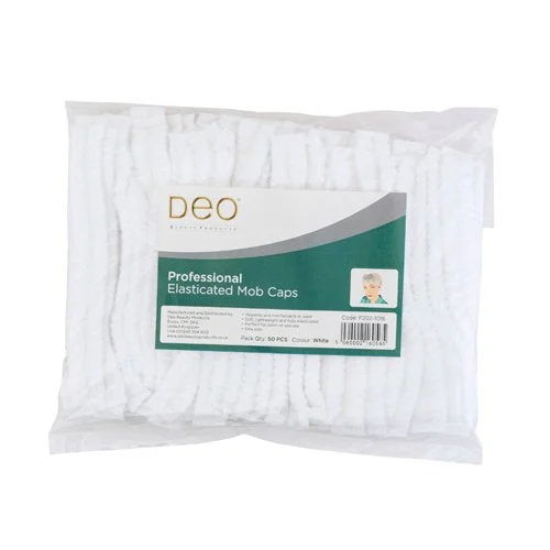 Deo Mop Cap, 50 Units Per Bag White