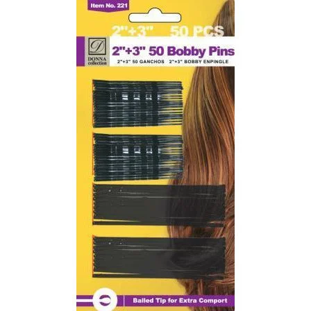 Donna Bobby Pins Black 50Pcs