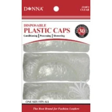 Donna Collection Disposable Clear Shower Cap, 30 Count