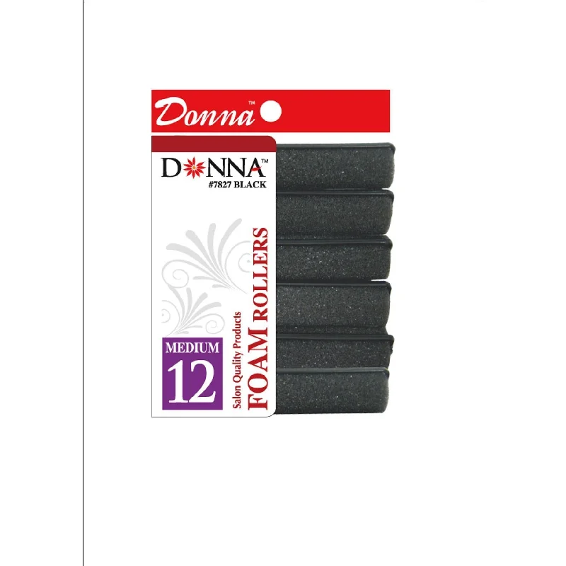 Donna Foam Rollers Medium Black