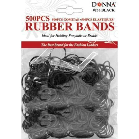 Donna Rubber Bands 500Ct Black