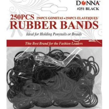 Donna Rubber Bands 300Ct Black