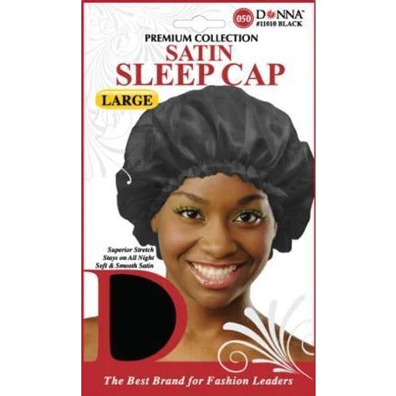 Donna Satin Sleep Cap Black