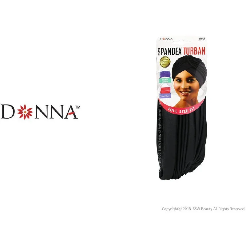 Donna Spandex Turban Black