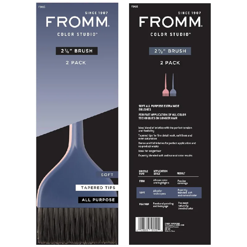 Fromm 2 7/8 Inch Soft Color Brush 2 Pack