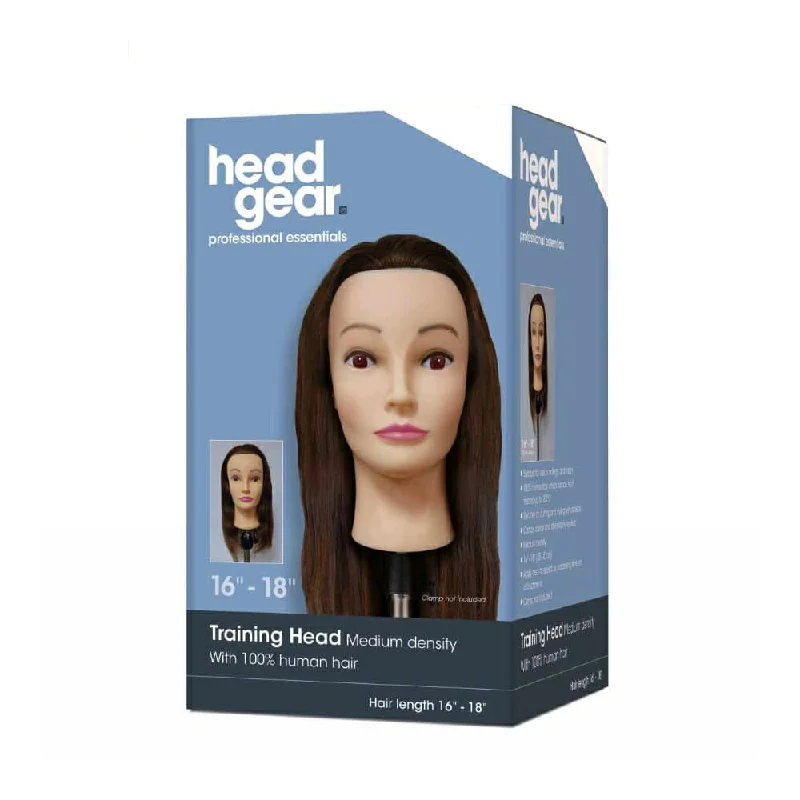 Head-Gear 16"-18" Training Head 100% Human Hair