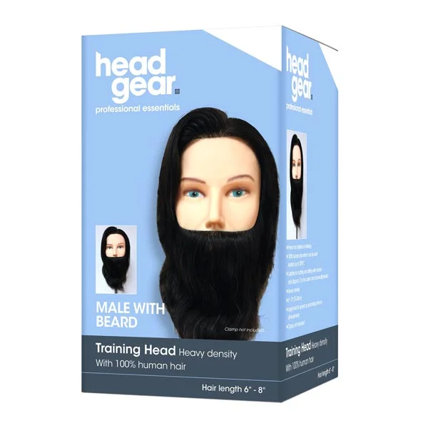 Head-Gear Gents Head With Beard 100% Human Hair