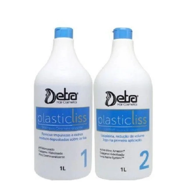 Plastic Liss Lysoplasty Volume Reducer Progressive Brush Deep Hair Mask Kit 2x1L - Detra Hair