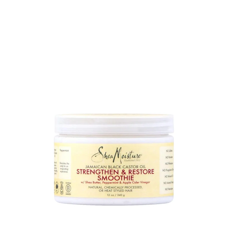 plant-powered hair care-SHEA MOISTURE JAMAICAN BLACK CASTOR OIL Strengthen & Restore Smoothie 12oz