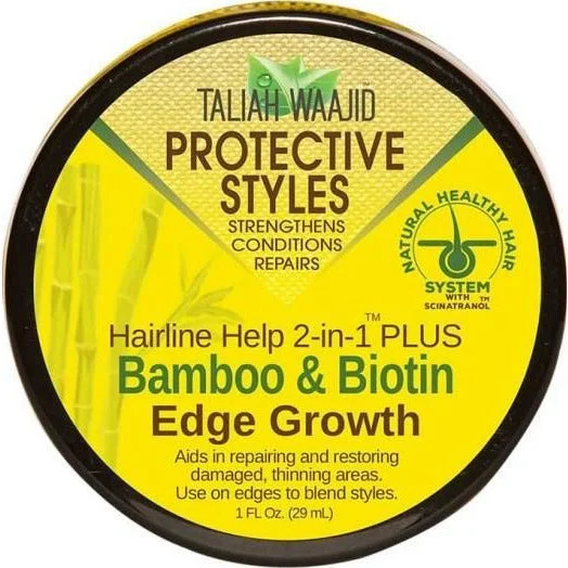 Taliah Waajid Protective Styles Hairline Help 2-In-1 Plus Bamboo & Biotin Edge Growth, 1 Ounce