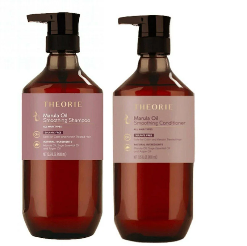 Theorie Marula Oil Smoothing Shampoo  Conditioner duo 400 ml each Sulfate Free