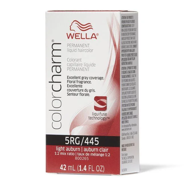 Wella Color Charm 445 Permanent Liquid Haircolor Light Auburn 1.4Oz