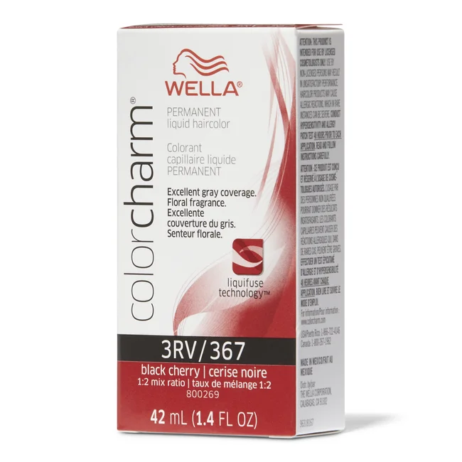 Wella Color Charm 367 Permanent Liquid Haircolor Black Cherry 1.4Oz