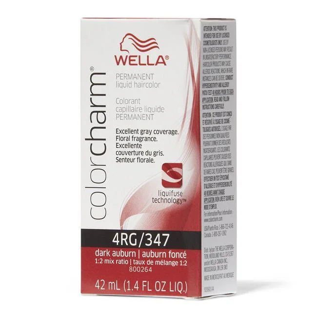 Wella Color Charm 347 Permanent Liquid Haircolor Dark Auburn 1.4Oz