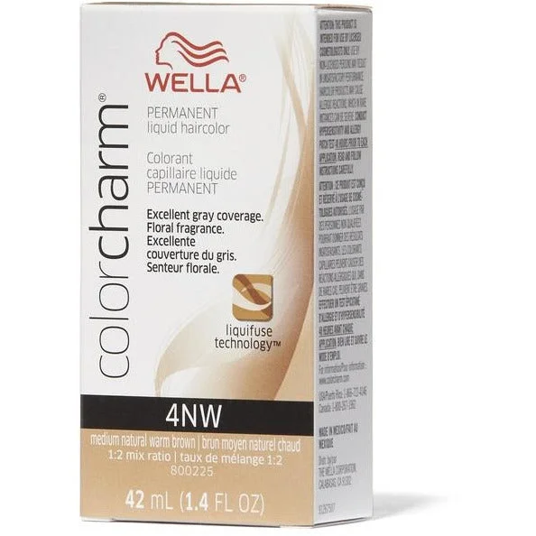 Wella Color Charm 004 Permanent Liquid Haircolor Medium Natural Warm Brown - 1.4 Fl Oz