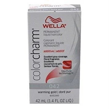 Wella Color Charm 042 Permanent Liquid Haircolor Warming Gold- 1.4 Oz